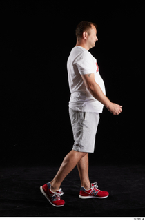  Louis  2 grey shorts red sneakers sports walking white t shirt whole body 0005.jpg